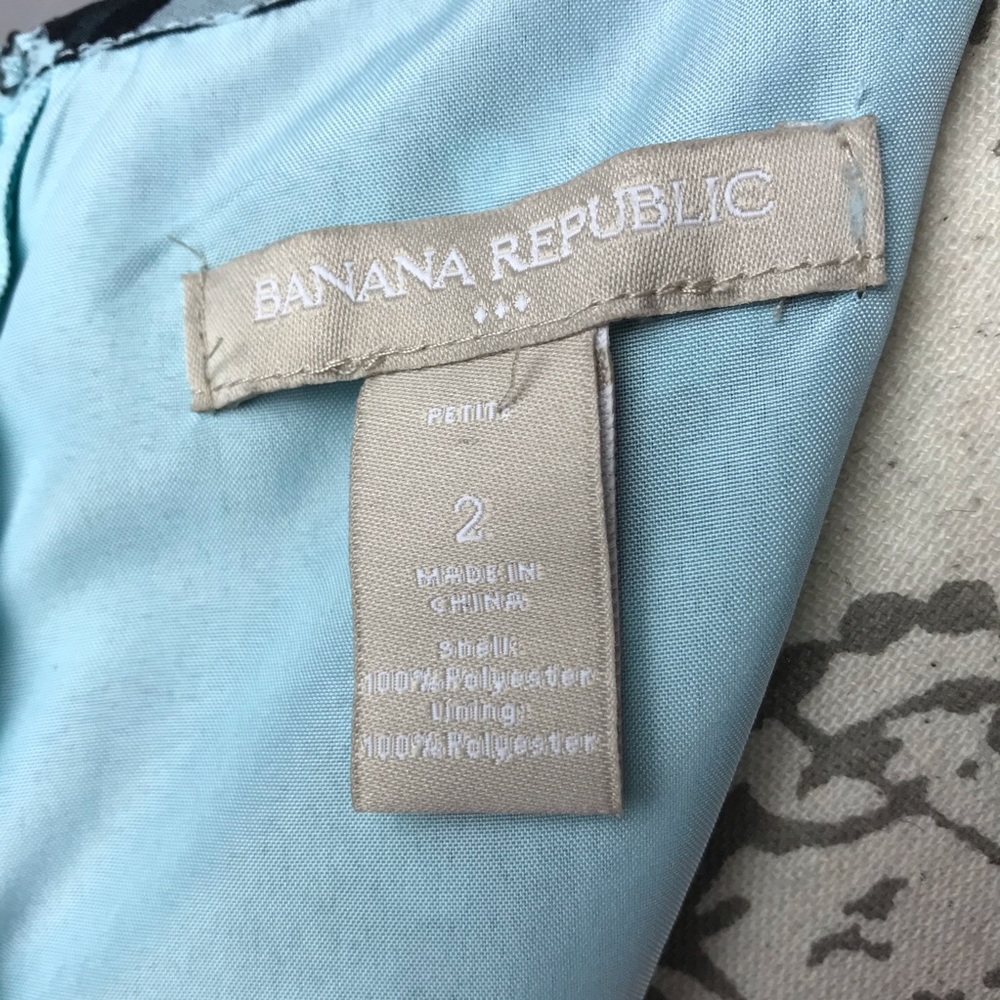 Banana Republic Dress Blue Black Sleeveless size 2 - Picture 4 of 14